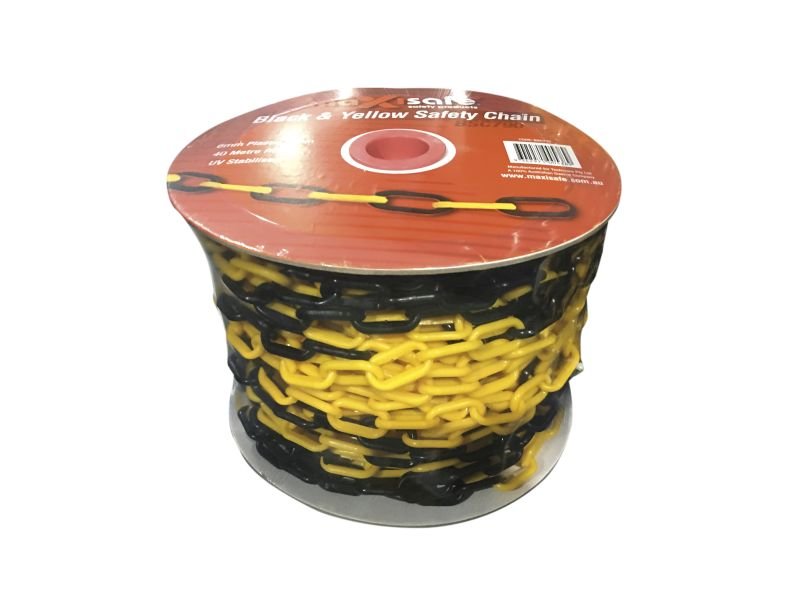 BSC790	Safety Chain 40M Roll, UV Stabilised - Black & Yellow