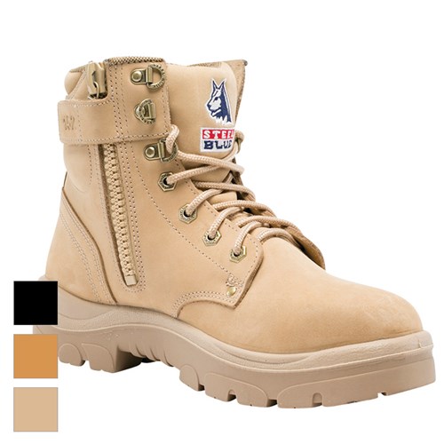 312152	Steel Blue - Argyle Zip Boots - Black / Sand / Wheat