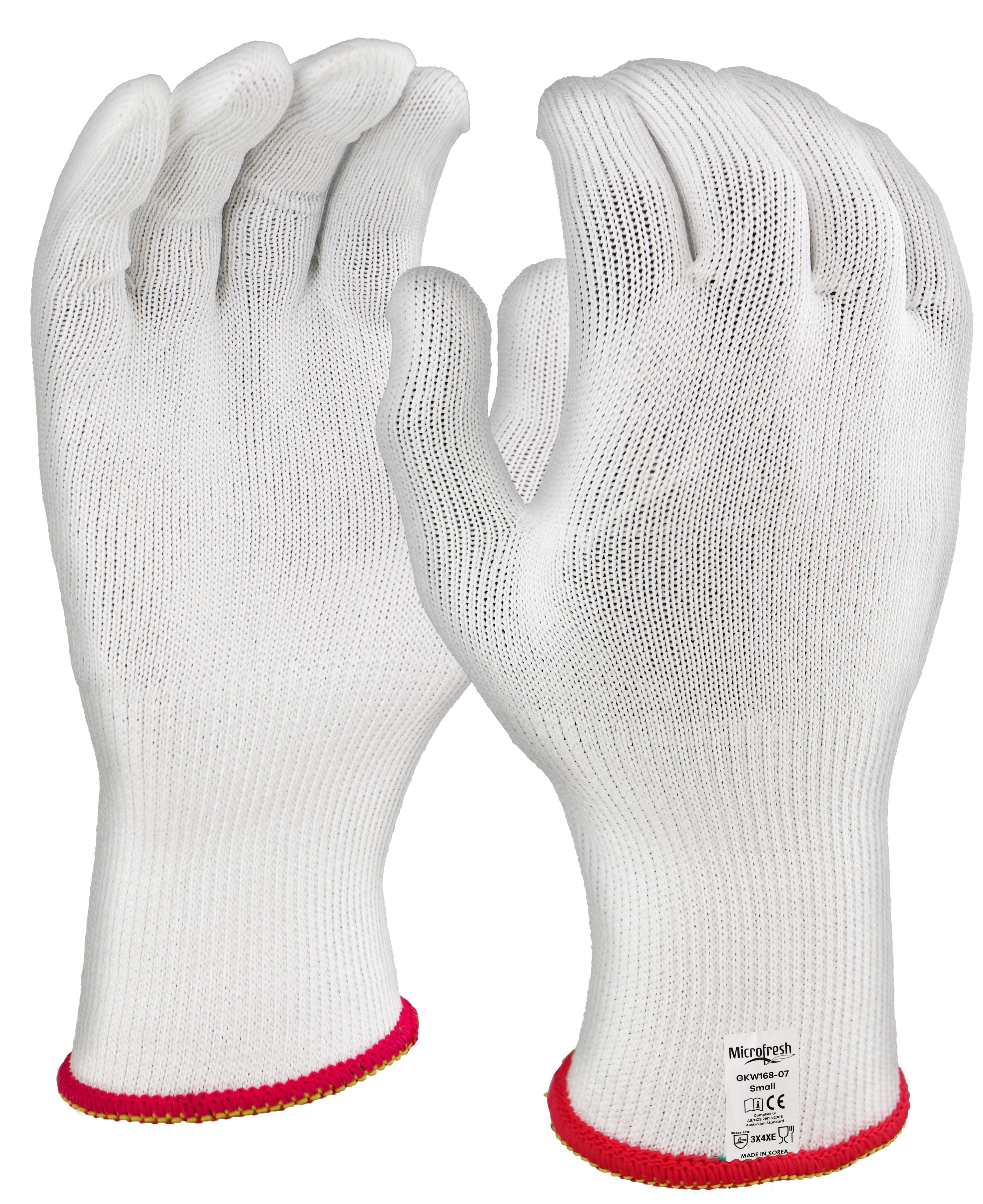 GKW168-09	Microfresh - Cut E 'Food Grade' C5 Liner Glove White - (Cut - E) - L