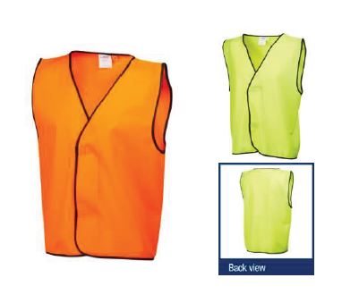 7PV21	Safety Vest (Velcro Closure), Class D - Colours: Fluoro Yellow - Orange
