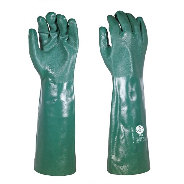 ELG720010	Elliotts - ChemVex 7200 Handling Glove 45CM - Doubled Dipped Green PVC