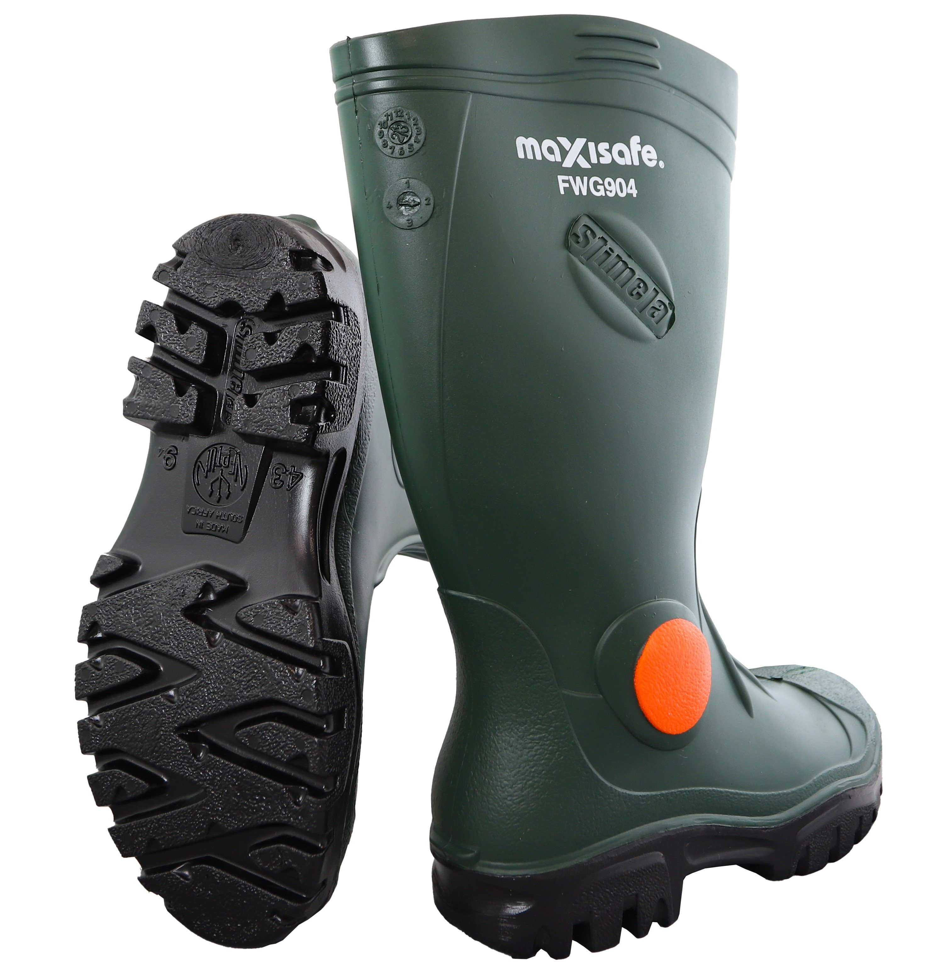 FWG904	Maxisafe - Foreman Green Gumboot With Safety Toe