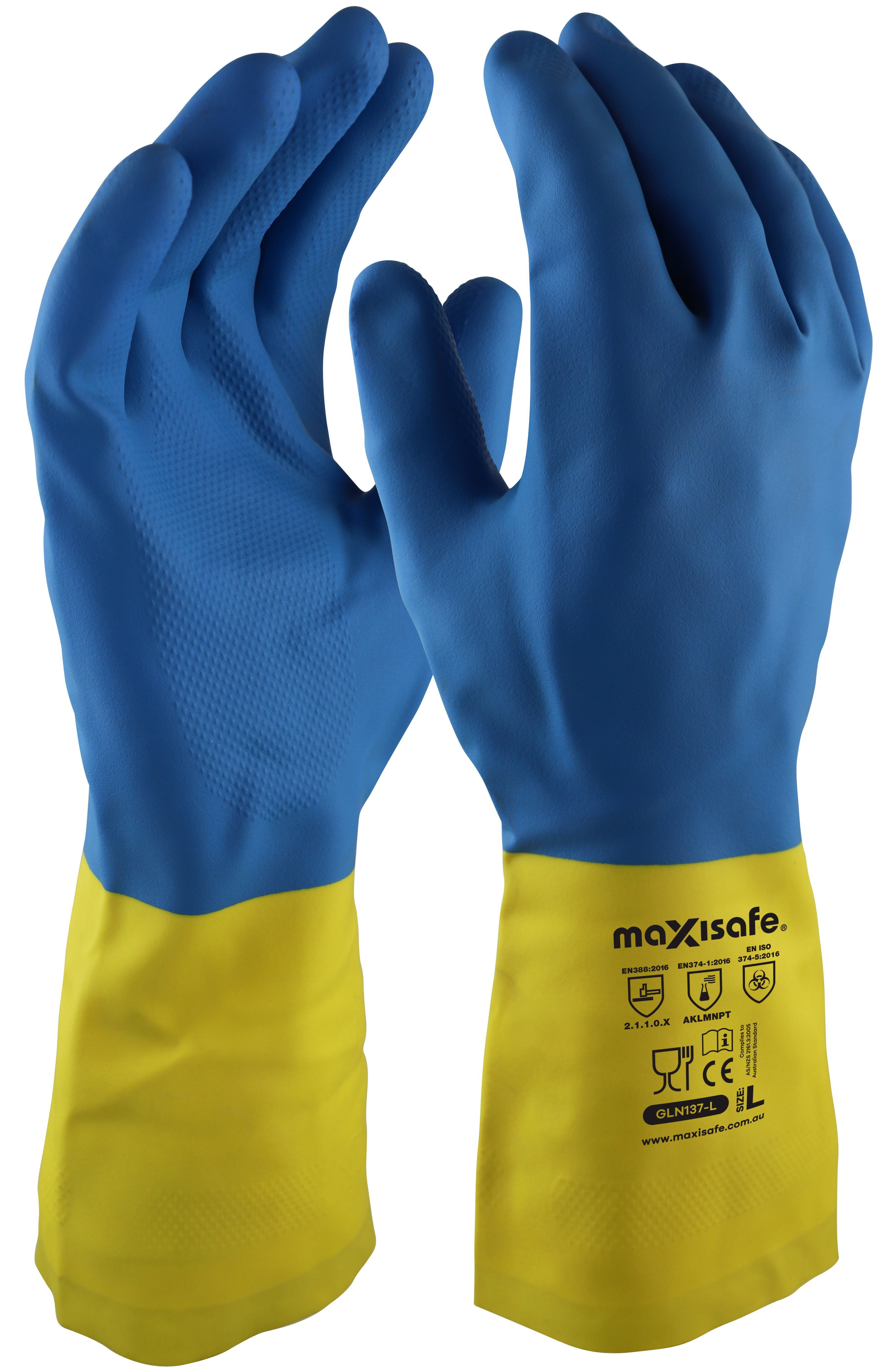 GLN137	Maxisafe - Neoprene Over Latex Glove 30CM