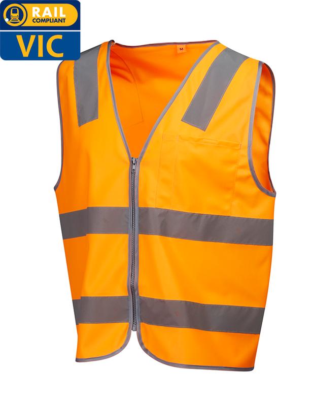 7PVT29	Safety Vest (Zip Closure), Class DN - Colours: Fluoro Yellow - Orange