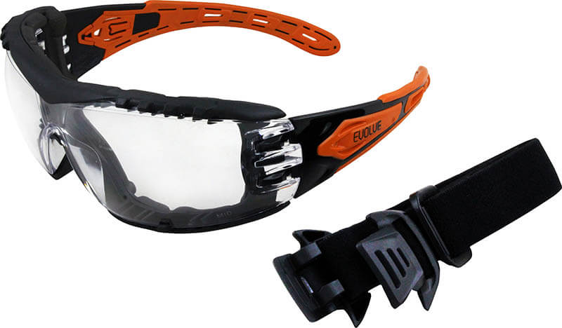 EVO370-GH	Maxisafe - Evolve Premium Safety Glasses Clear Lens with Gasket & Headband