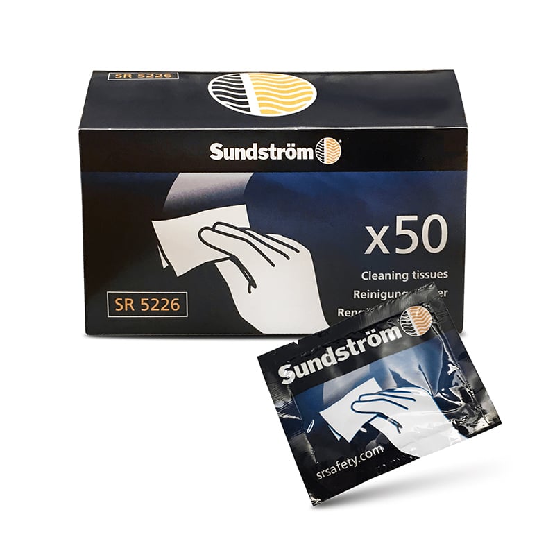 05SA175	Sundstrom - Cleaning Wipes (Individually Wrapped) - Box Of 50