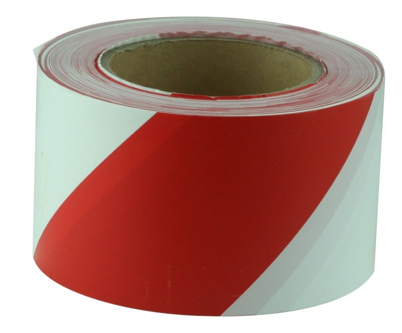 BTR713	Barricade / Barrier Tape - (Red & White) - 100M Roll x 75MM Width