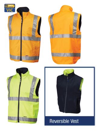 7WVHT80	Master - Hi-Vis Wintermate Reversible Vest, Class DN,  2 Tone - Yellow / Navy