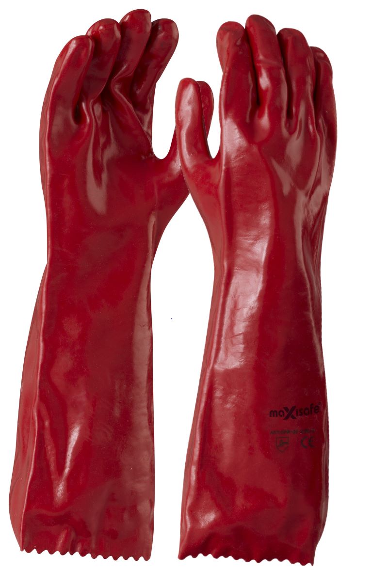 GPR122	Maxisafe - PVC Red PVC Gauntlet 45CM
