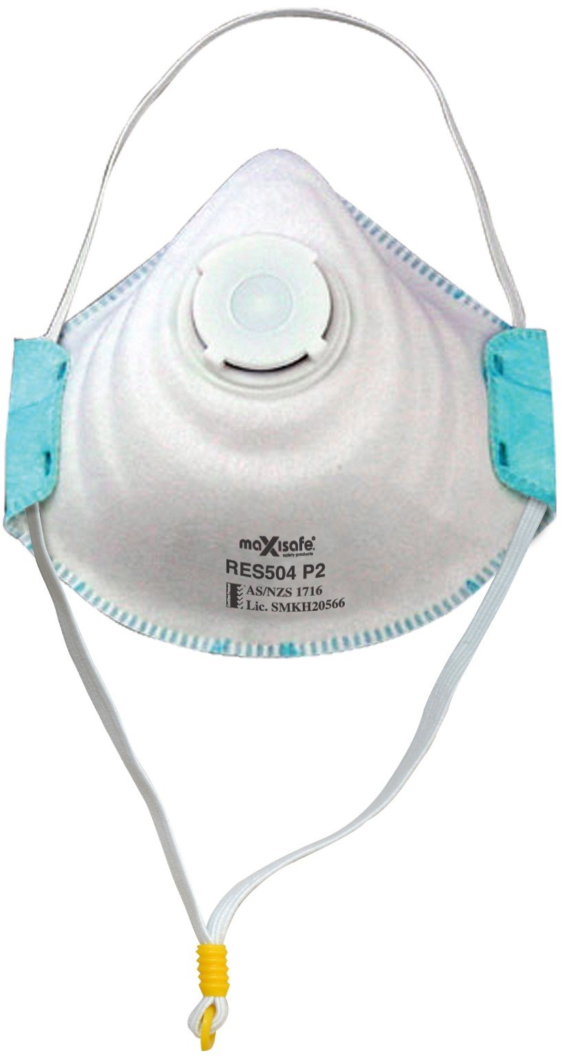 RES504	Maxisafe - P2 Valved Moulded Premium Disposable Mask - Box Of 10